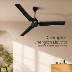 Crompton Energion Elevate 1200mm BLDC Ceiling Fan | 32 W | Matt Black