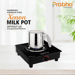 Prabha Xenon IB Milk Pot | 14cm | 1.8 L | Silver