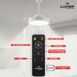 Luker Diana Ceiling Fan | 1050mm | White
