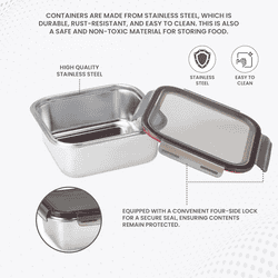 Milton Modulo Steel Square Container 2500 | Silver
