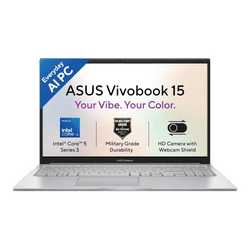 ASUS Vivobook 15 Laptop | Intel Core 5 320 | 16GB | 512GB | Cool Silver | X1504MA-BQ125WS
