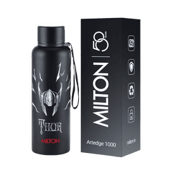 Marvel Artedge 1000 Thermosteel Flask | 1000 ml | 24 Hr and Cold | Leak Proof | Assorted Colors