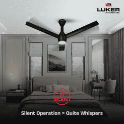 Luker Radial Glow RMT Ceiling Fan | 1200 mm | Black