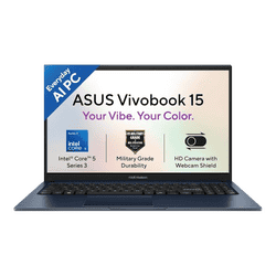 ASUS Vivobook 15 Student Lapto | Intel Core 5 320 | 16GB | 512GB | Quiet Blue | X1504MA-BQ126WS