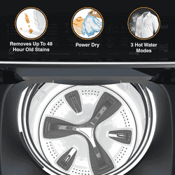 Whirlpool Bloomwash Pro Fully Automatic Top Loading Washing Machine | 5 Star | 9 Kg | Midnight Grey | 31602 360 BW PRO H 9.0 10YMW