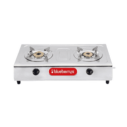Blueberry’s Blaze 2-Burner Stainless Steel Gas Stove | Silver