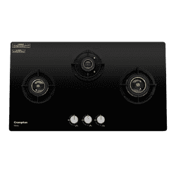 Crompton Hob Viona | 78 cm | 3 Burner | Black | VNDC783-MBL