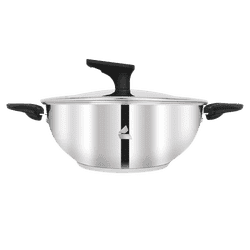 Dace Stainless Steel Sandwich Bottom Kadai | 24 Cm