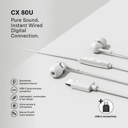 Sennheiser CX 80U Wired Type C Earphone | White