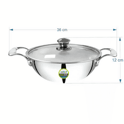 Nolta Triply Stainless Steel Shallow Kadai | 24 Cm