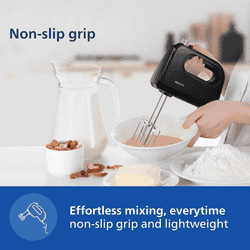 Philips Lightweight Hand Mixer | 300 W | Black | HR3705/10
