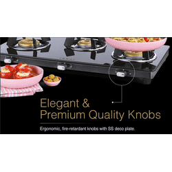 USHA Ebony Neo Slim GS3 glass cooktop | Black