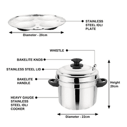 Prabha Elite Multi Steamer Cum Idly Cooker | 4 Plates