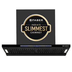 Faber HOOD SLIMX HC SC FL BK BLDC IN 90-T Wall Mounted Chimney | 90cm | Black