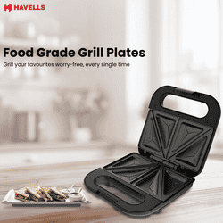 Havells Quick Crunch Sandwich Maker | 2 Slice | 800 W | Black
