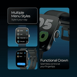 Fastrack Revoltt FS3 Smartwatch | Free Size | BT Calling | Black