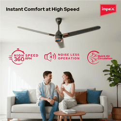 Impex Atom BLDC Ceiling Fan | 1200 mm | Smoke Brown