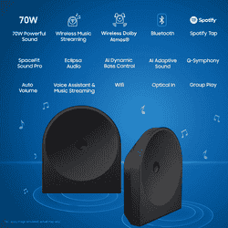 Samsung Music Studio 5 Wireless Bluetooth Speaker | 70 W | Black | HW-LS50H/XL