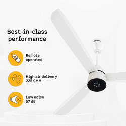 Atomberg Renesa Prime Ceiling Fan with Remote | 1200 mm | Gloss White | FG1103