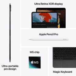 Apple iPad Pro 2025 | Wi-Fi+5G | 11 Inch ( 28.22 cm) | 256 GB | Space Black | ME2N4HN/A | NM