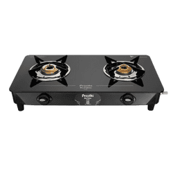 Preethi Zeal Pro Gas Stove | 2 Burner | Black | MS