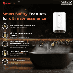 Havells Velora Plus Storage Water Heater | 10 L | White & Blue
