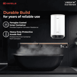 Havells Velora Plus Storage Water Heater | 10 L | White & Blue
