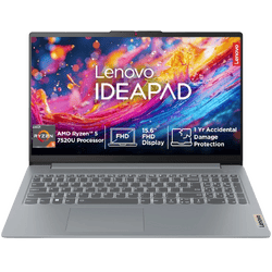 Lenovo IdeaPad Slim 3 Ryzen 5 Thin and Light Laptop | 16 GB | 512 GB | Windows 11 Home | Arctic Grey | 82XQ01RYIN