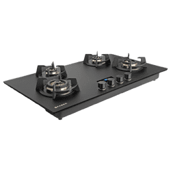 Faber Innova 904 BR AI FFD Tempered Glass Top Automatic Hob | 4 Burner | Black Matt