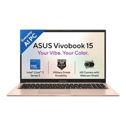 Asus Vivobook 15 AI Laptop | Intel Core 3 | 8GB | 512GB | Terra Cotta | X1504MA-BQ424WS