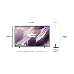 Samsung OLED 4K Ultra HD Smart TV | 195 Cm ( 77 Inch ) | Slate Black | QA77S95HXELXL