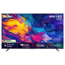 Haier Mini LED AI Smart Google TV | 139 Cm ( 55 Inch ) | Black | 55M70UHMINI