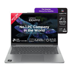 Lenovo IdeaPad Slim 5 AI Laptop | AMD Ryzen AI 5 330 | 16GB | 512GB | Luna Grey | 83HX00DCIN
