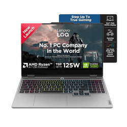 Lenovo LOQ Gaming Laptop | AMD Ryzen 7 250 | 16GB | 512GB | Luna Grey | 83JG00H1IN