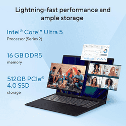 ASUS Vivobook 16 Thin and Light Laptop | Intel Core Ultra 5 225H | 16 GB | 512 GB | Windows 11 Home | Quiet Blue | X1607CA-MB349WS