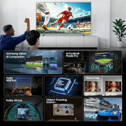 Samsung OLED 4K Samsung Vision AI Smart TV | 140 cm (55 Inch) | Black | QA55S95HXULXL