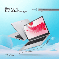 Acer Aspire 3 Thin and light laptop | AMD Ryzen R3 5300U | 8GB | 256GB | Steel Gray | A325-42