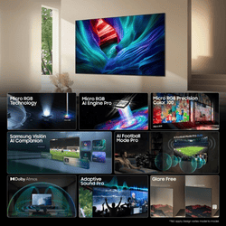 Samsung Micro RGB Smart TV  | 163 Cm ( 65 Inch ) | 2026 Model | Black | MRA65R95HXUXXL