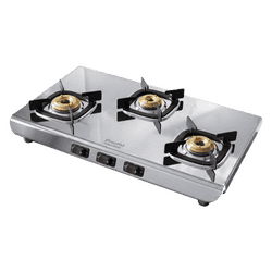 Preethi Glamsteel Stainless Steel Gas Stove | 3 Burner