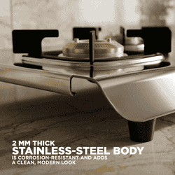 Preethi Glamsteel Stainless Steel Gas Stove | 3 Burner