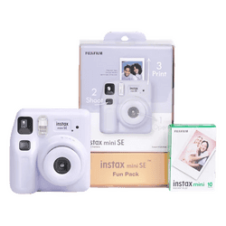 Fujifilm Instax Mini SE Fun Pack Instant Camera with 10 Shots | Purple
