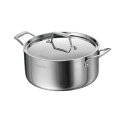 Tramontina AEION TriPly Clad With Lid Casserole  | Stainless Steel | 24 Cm