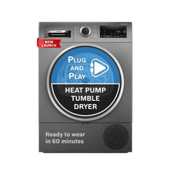 Bosch Front Load Fully-Automatic Heat Pump Tumble Dryer | 9 kg | Cast Iron Grey | 2026 Model | WQG2420RIN