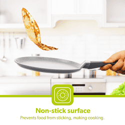 Royalford Die Cast Crepe Tawa | 25Cm | Gray | RF8589