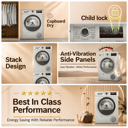 Bosch Front Load Condenser Tumble Dryer | 8 Kg | Silver Inox | WTN86202IN