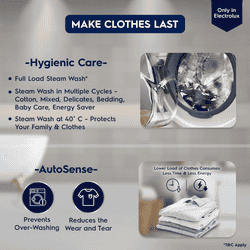 Electrolux Fully Automatic Front Load Washing Machine | 9 kg | 5 Star | White | EWF9024D3WB