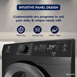 Electrolux Fully Automatic Front Load Dryer | Reverse Tumbling | 8.5Kg | Dark Silver | EDV854N3SB