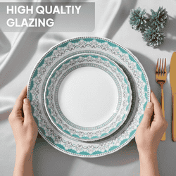 Cello Imperial Plus Dinner Set | 27 Piece | White
