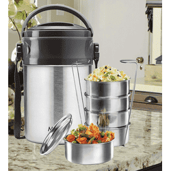 Milton Steel On 5 Lunch Box | Silver