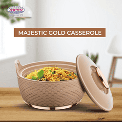 Asian Majestic Gold insulated 1500 Casserole | Multicolor
